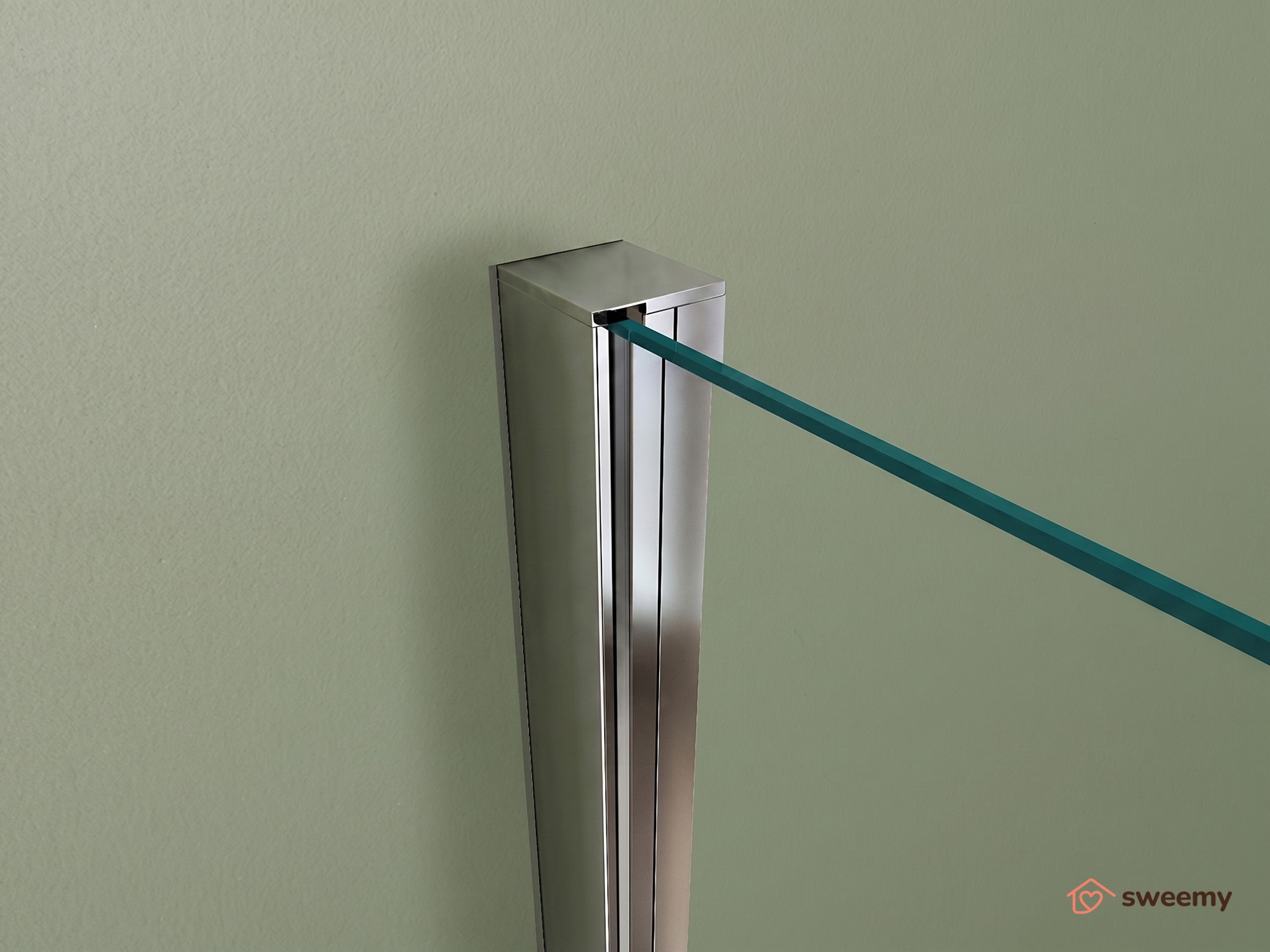 Box doccia angolare SWY-Texas 3.0, 3 lati, 2 pareti fisse + porta battente saloon, vetro temperato 6 mm, H 190 cm, cromo - immagine 5