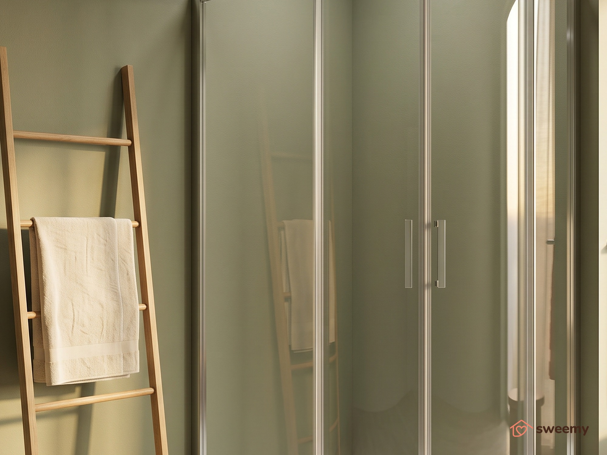Box doccia angolare SWY-Miami, semicircolare asimmetrico, apertura sinistra, piatto doccia incluso, 80 x 120 cm, cromo - immagine 4