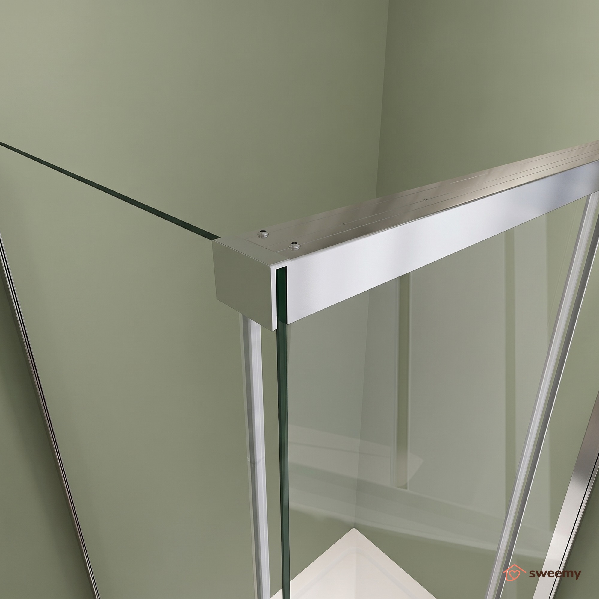Box doccia angolare SWY-Las Vegas 2.0, parete fissa + porta scorrevole soft close, vetro temperato 8 mm, H 200 cm - immagine 9