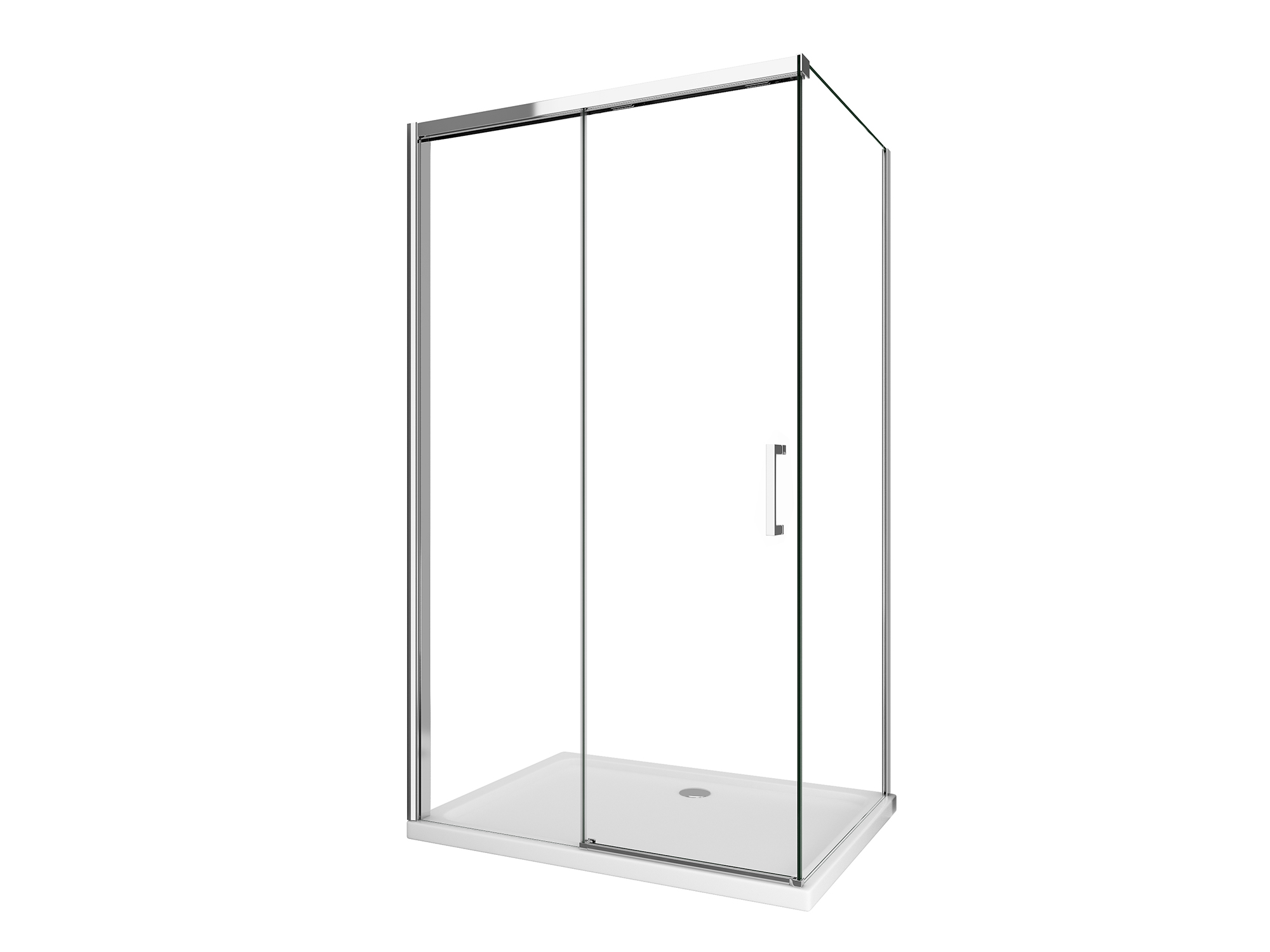 Box doccia angolare SWY-Las Vegas 2.0, parete fissa + porta scorrevole soft close, vetro temperato 8 mm, H 200 cm - immagine 12