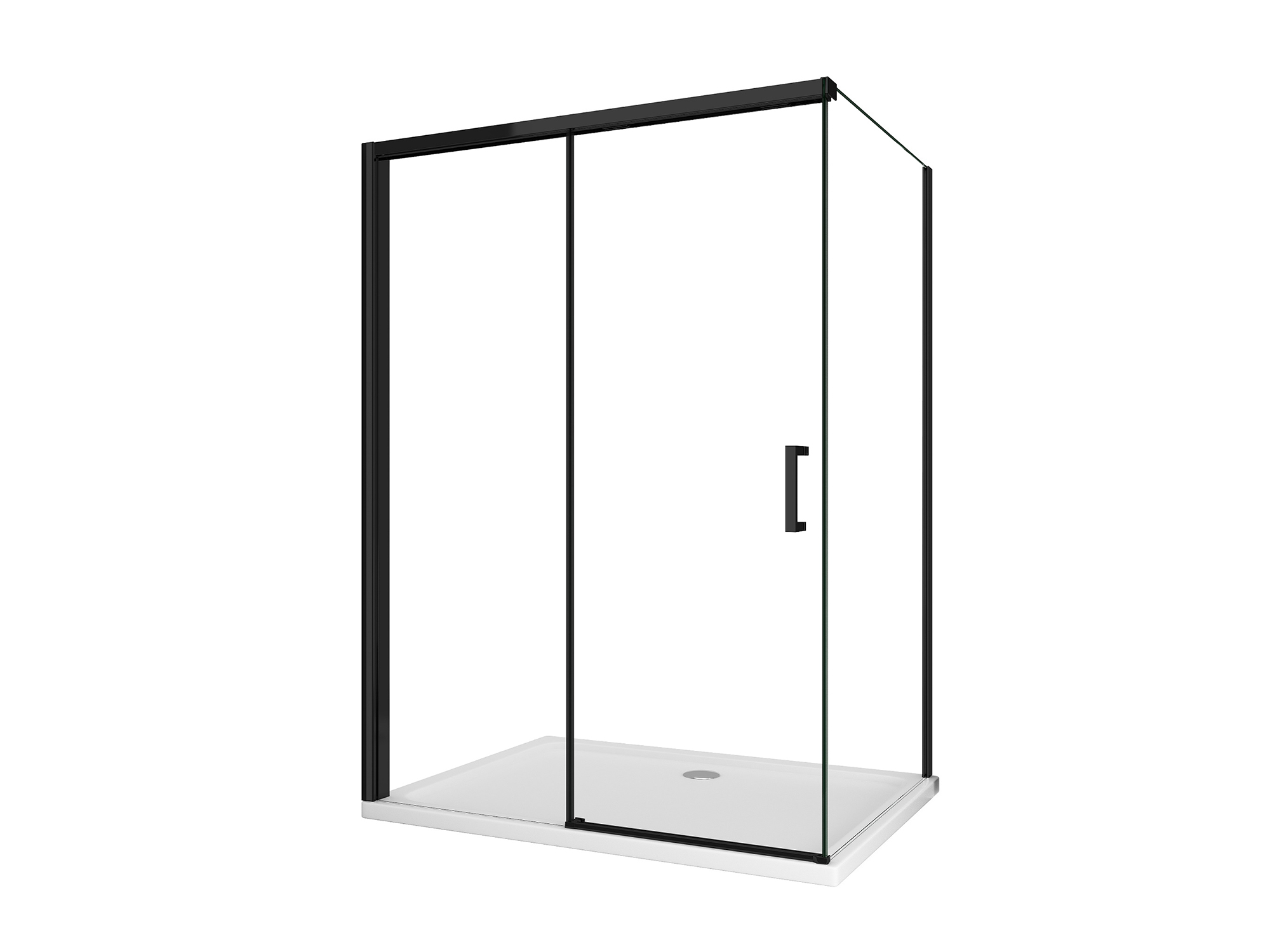 Box doccia angolare SWY-Las Vegas 2.0, parete fissa + porta scorrevole soft close, vetro temperato 8 mm, H 200 cm - immagine 6