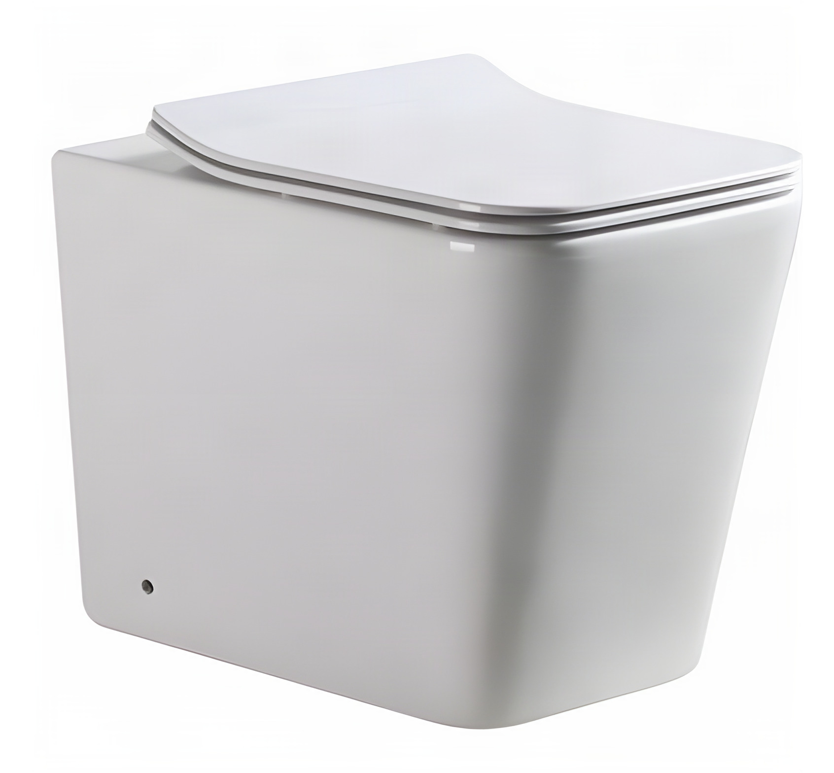 WC a terra SWY-Edge, rimless senza brida, filo muro, coprivaso soft close incluso, profondità 56 cm, bianco lucido - immagine 3