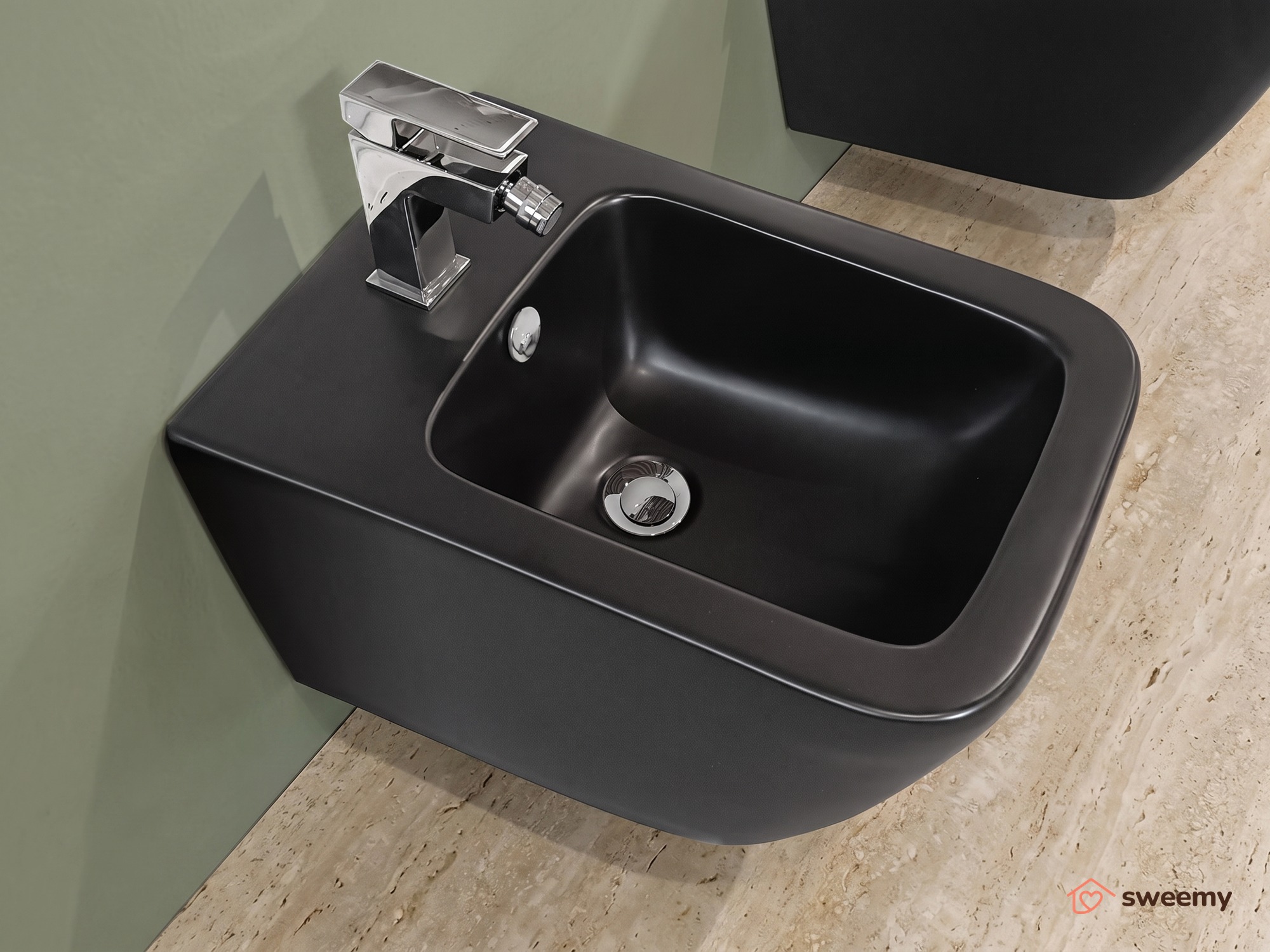 Coppia sanitari sospesi SWY-New Edge, rimless senza brida, dimensioni ridotte, coprivaso soft close - immagine 5
