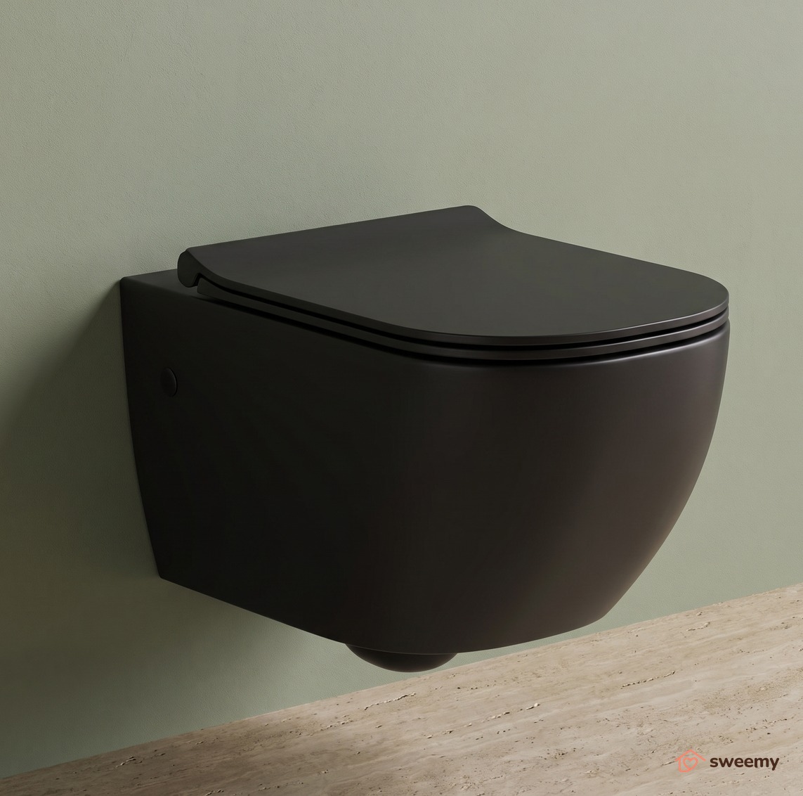 WC sospeso SWY-New Edge, rimless senza brida, dimensioni ridotte, coprivaso soft close - immagine 5