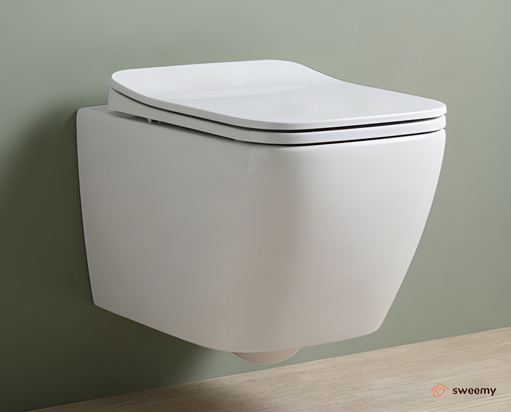 WC sospeso SWY-New Edge, rimless senza brida, dimensioni ridotte, coprivaso soft close - immagine 2