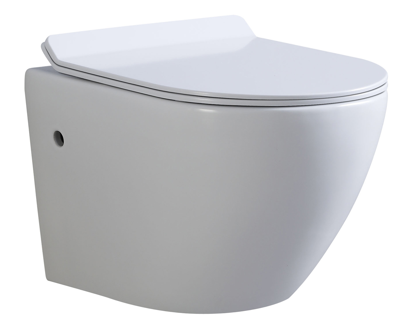 WC sospeso SWY-New Bent, rimless senza brida, dimensioni ridotte, coprivaso soft close - immagine 3