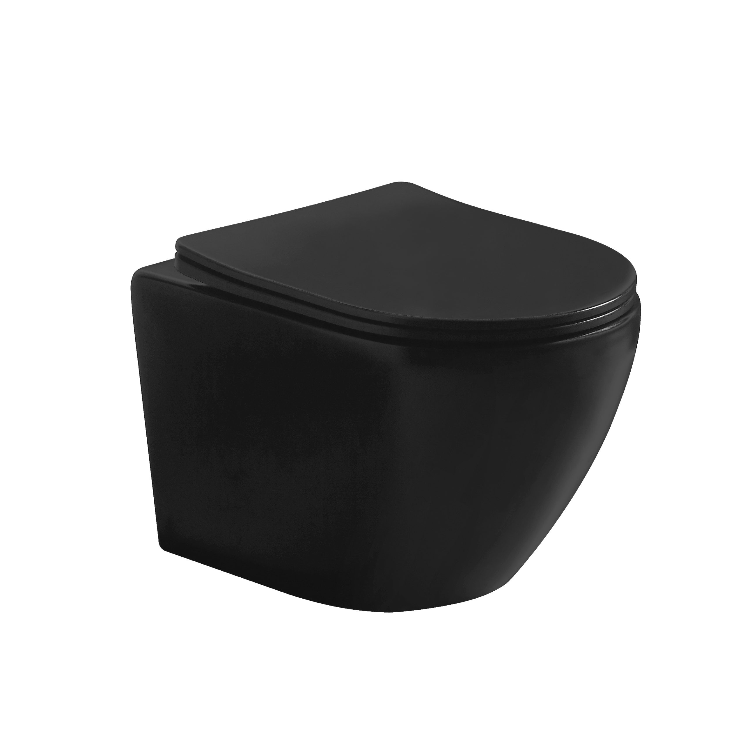 WC sospeso SWY-New Bent, rimless senza brida, dimensioni ridotte, coprivaso soft close - immagine 6