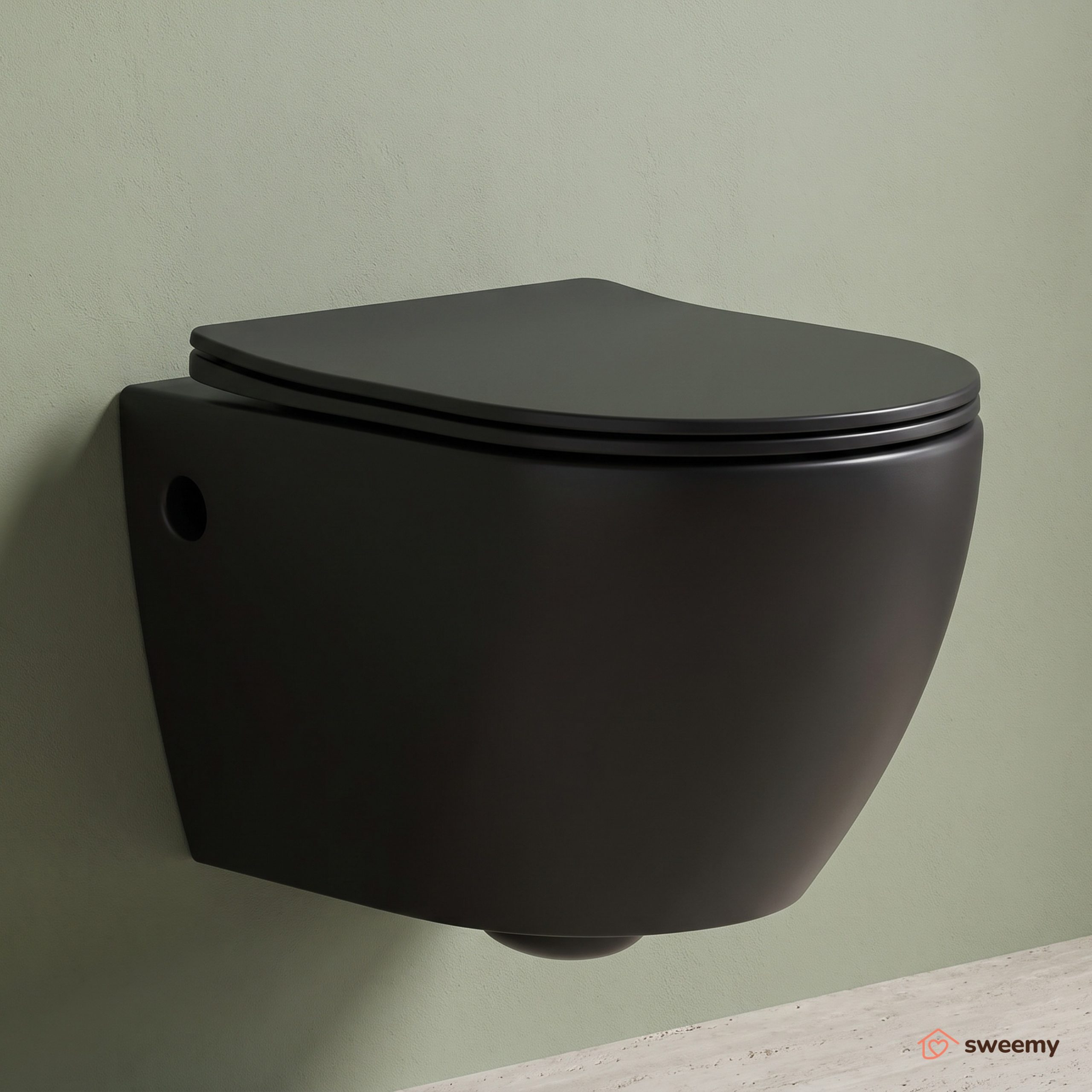 WC sospeso SWY-New Bent, rimless senza brida, dimensioni ridotte, coprivaso soft close - immagine 5