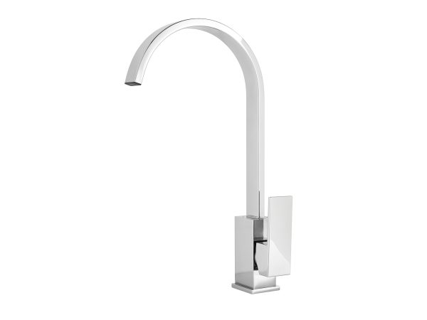 Miscelatore da cucina SWY-Quadra, design squadrato, cartuccia ceramica, cromo