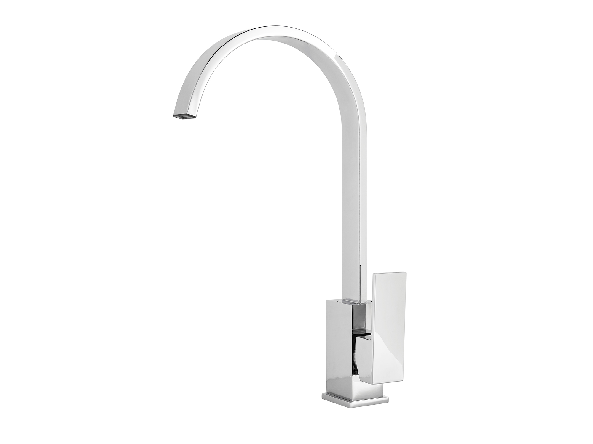 Miscelatore da cucina SWY-Quadra, design squadrato, cartuccia ceramica, cromo