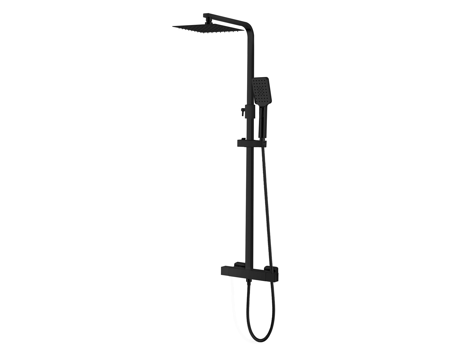 Colonna doccia SWY-Baltimora, termostatica, canna regolabile, soffione slim, doccetta e flessibile - immagine 9