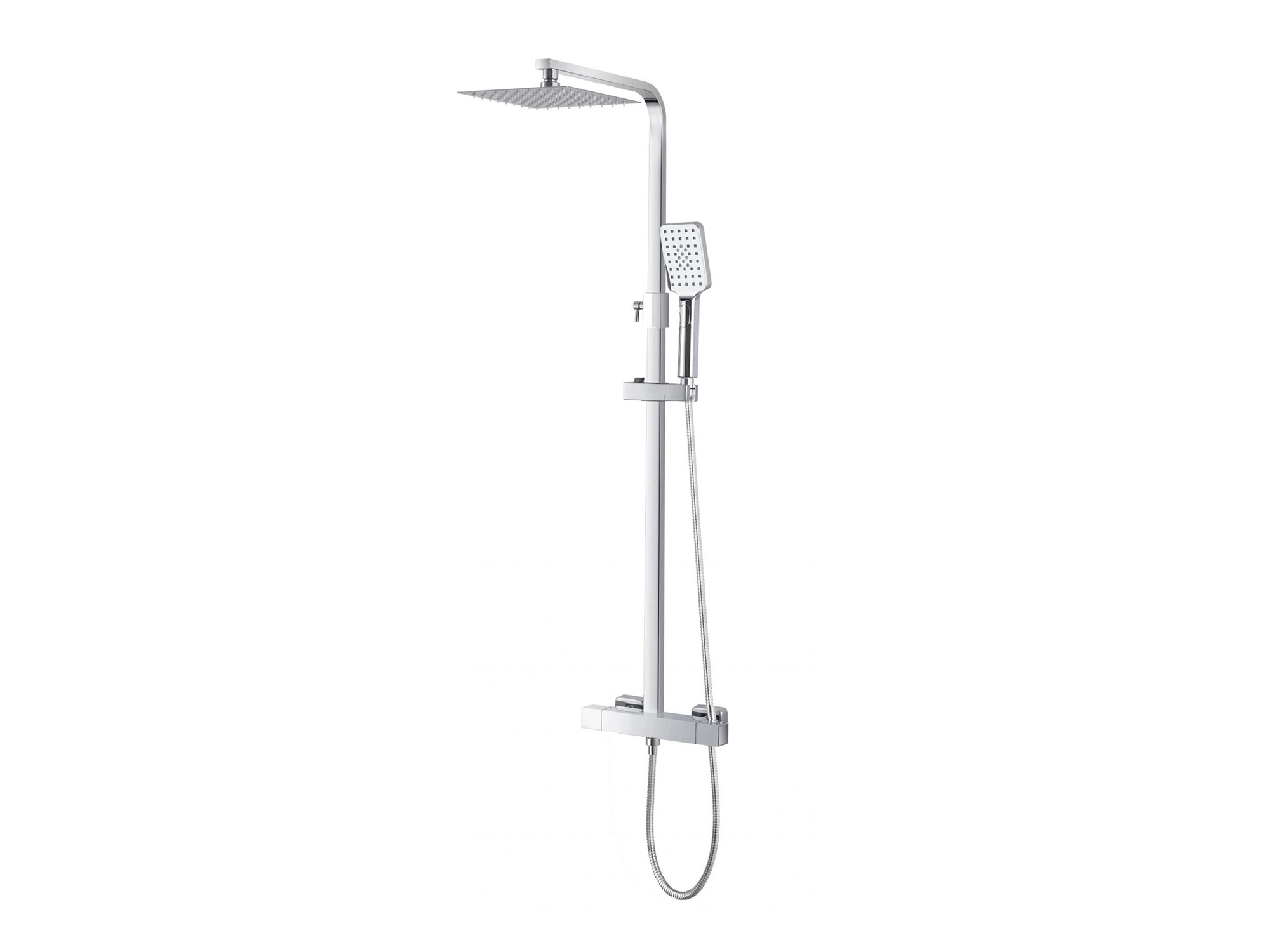 Colonna doccia SWY-Baltimora, termostatica, canna regolabile, soffione slim, doccetta e flessibile - immagine 4