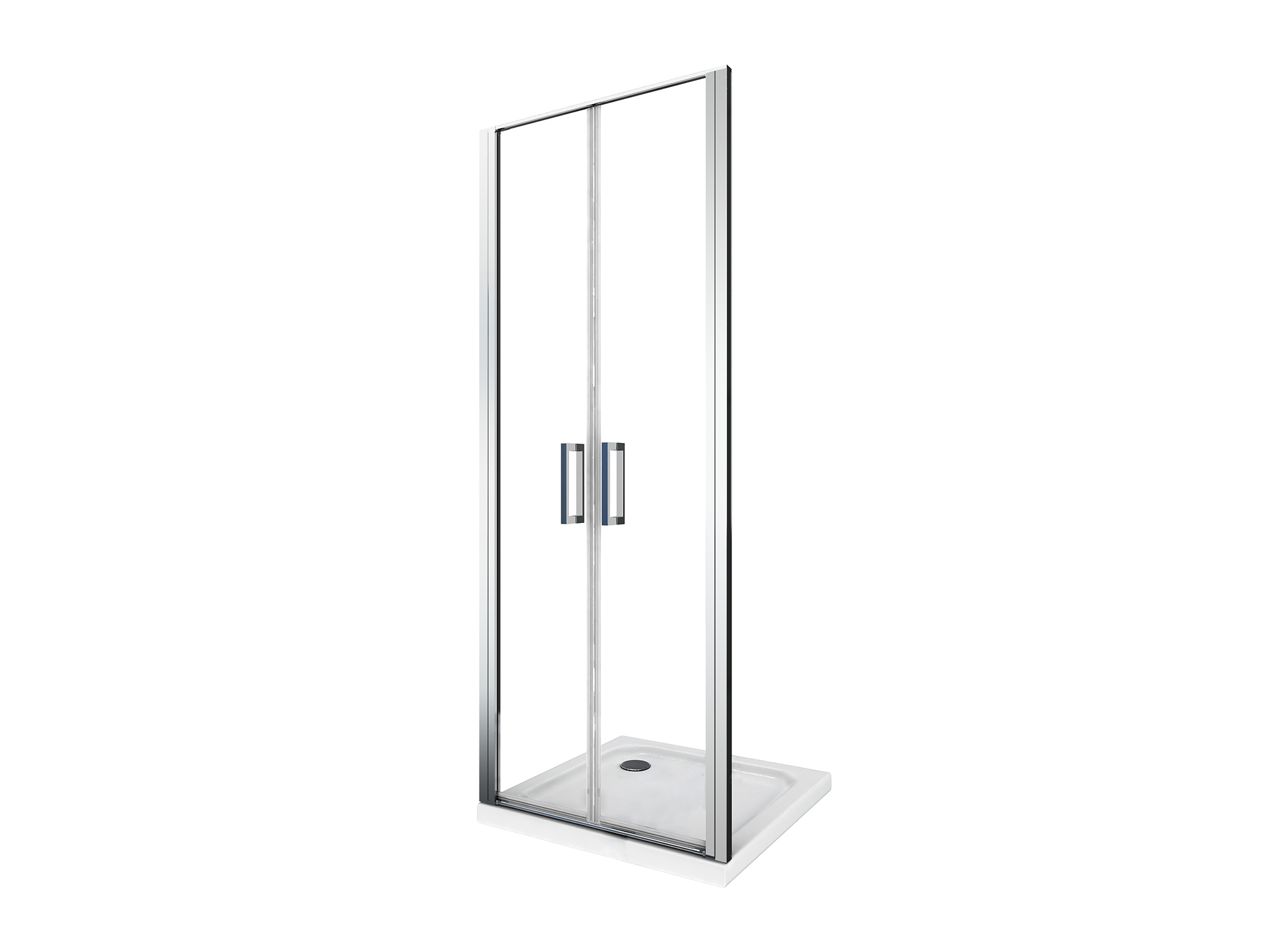 Porta doccia SWY-Texas, porta battente saloon, dentro e fuori, per nicchia, vetro temperato 6 mm, H 190 cm, cromo - immagine 5