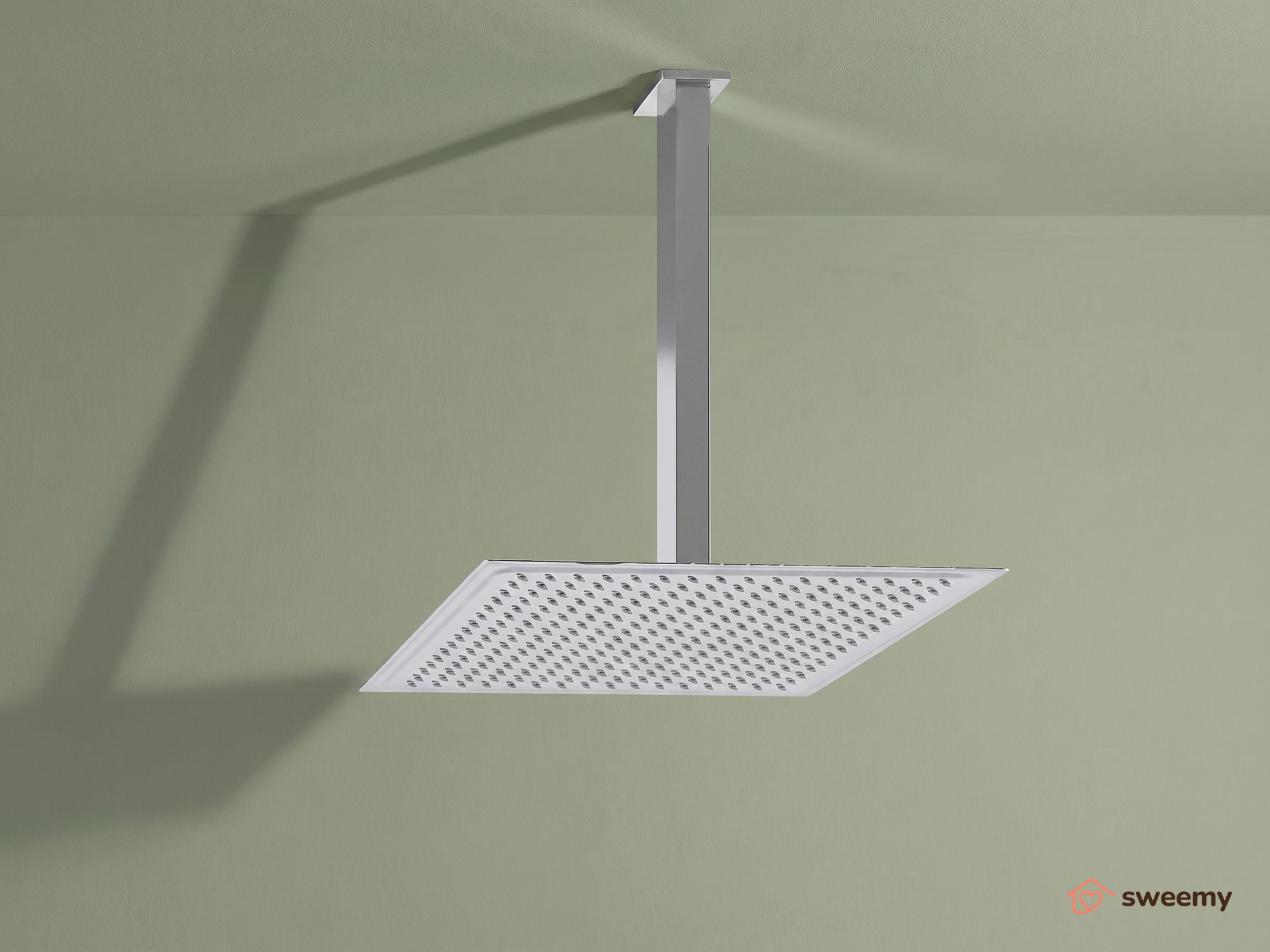 Kit doccia SWY-Inox Slim, 2 vie, braccio da soffitto, presa acqua, flessibile e doccetta inclusi, acciaio inox - immagine 8