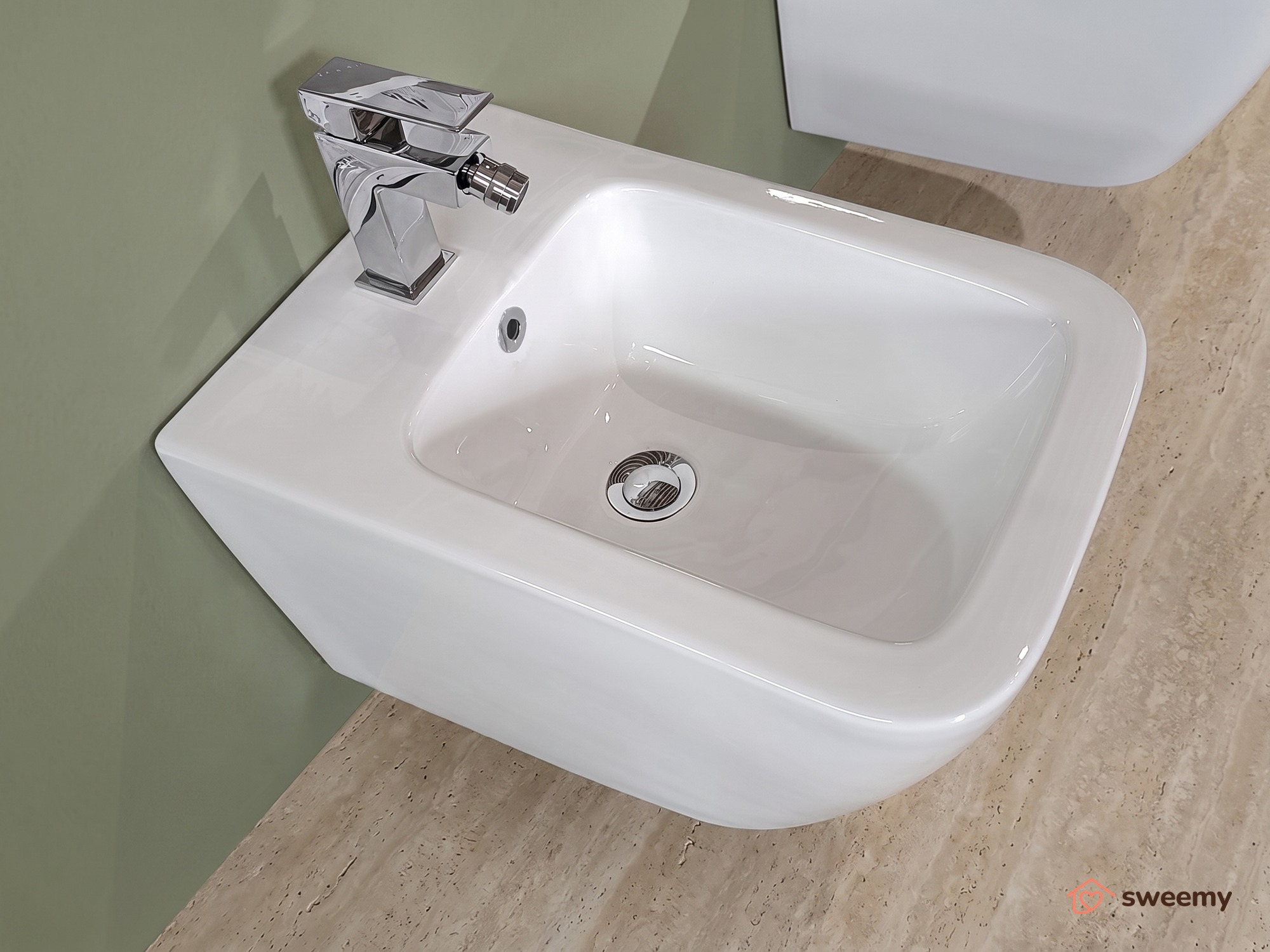 Coppia sanitari sospesi SWY-New Edge, rimless senza brida, dimensioni ridotte, coprivaso soft close - immagine 11