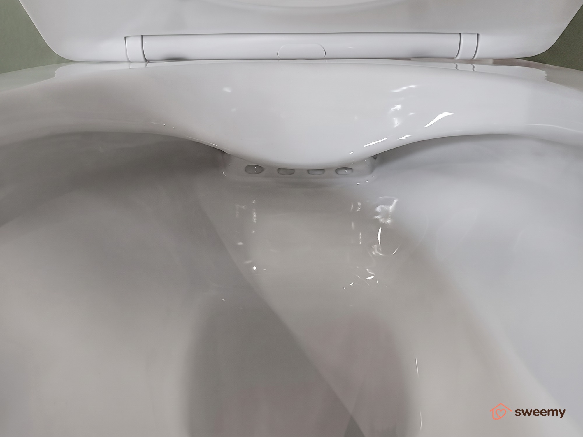 Coppia sanitari a terra SWY-Bent, rimless senza brida, filo muro, coprivaso soft close incluso - immagine 5