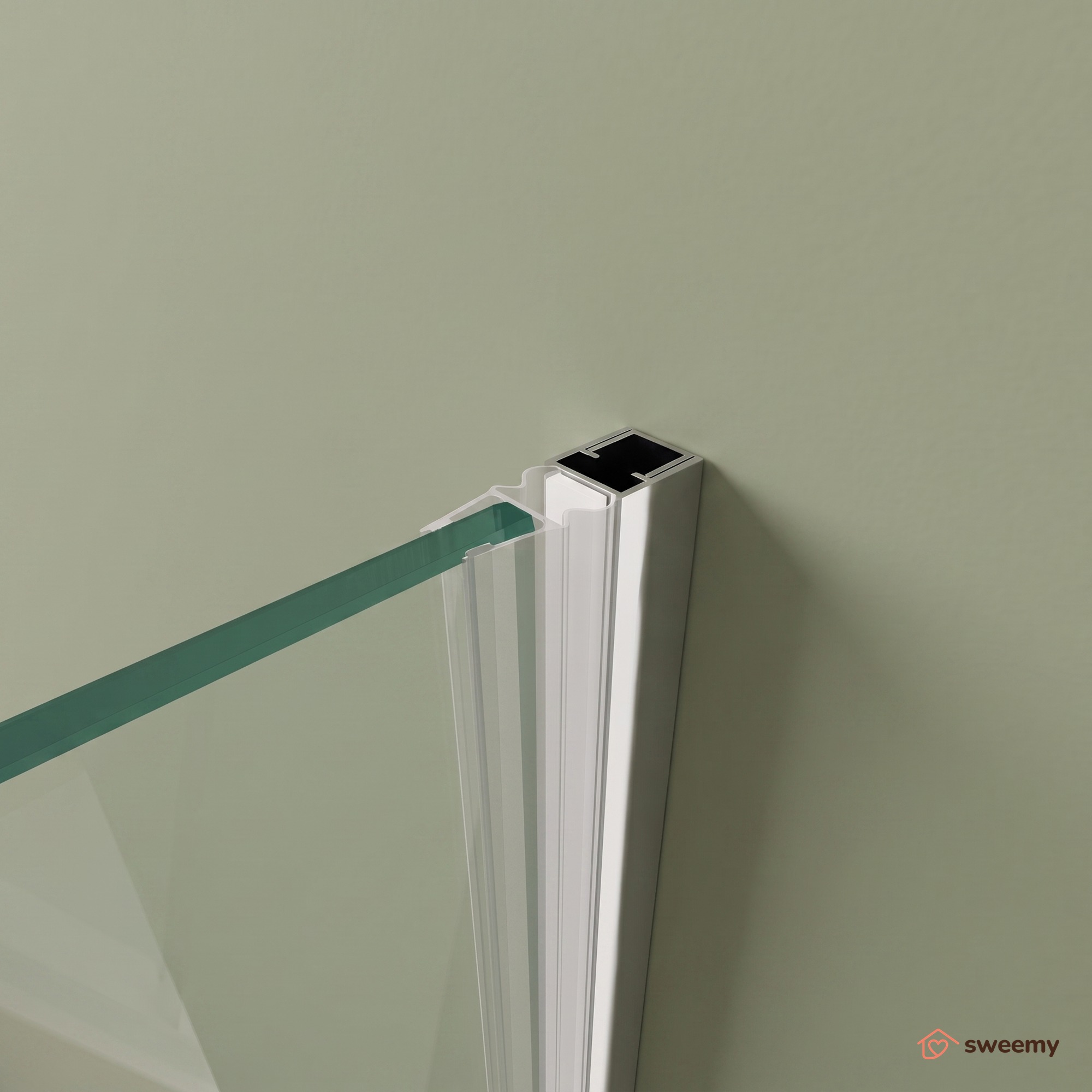 Porta doccia SWY-New Orleans F, walk-in scorrevole, per nicchia, reversibile, vetro temperato 8 mm, H 200 cm, cromo - immagine 2