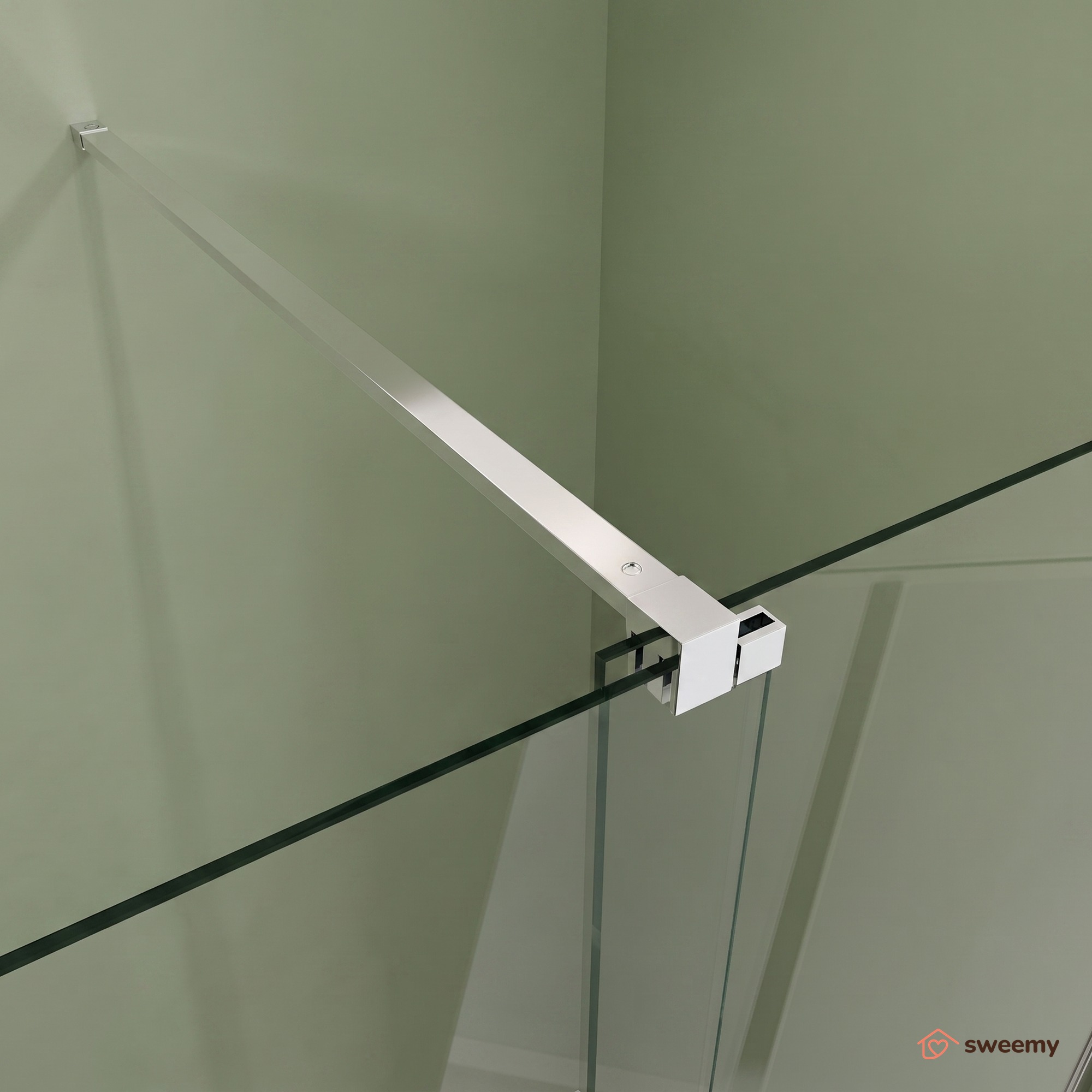 Porta doccia SWY-New Orleans F, walk-in scorrevole, per nicchia, reversibile, vetro temperato 8 mm, H 200 cm, cromo - immagine 3