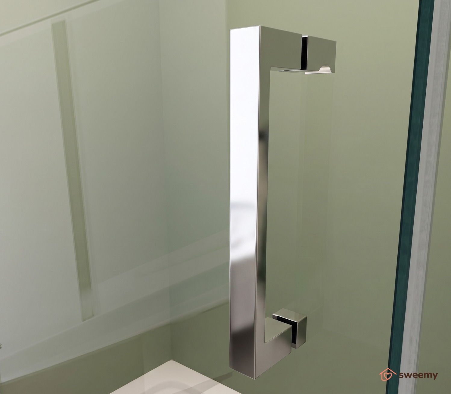 Porta doccia SWY-New Orleans F, walk-in scorrevole, per nicchia, reversibile, vetro temperato 8 mm, H 200 cm, cromo - immagine 4