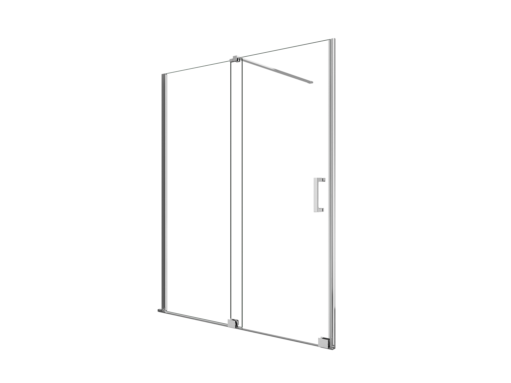 Porta doccia SWY-New Orleans F, walk-in scorrevole, per nicchia, reversibile, vetro temperato 8 mm, H 200 cm, cromo - immagine 6