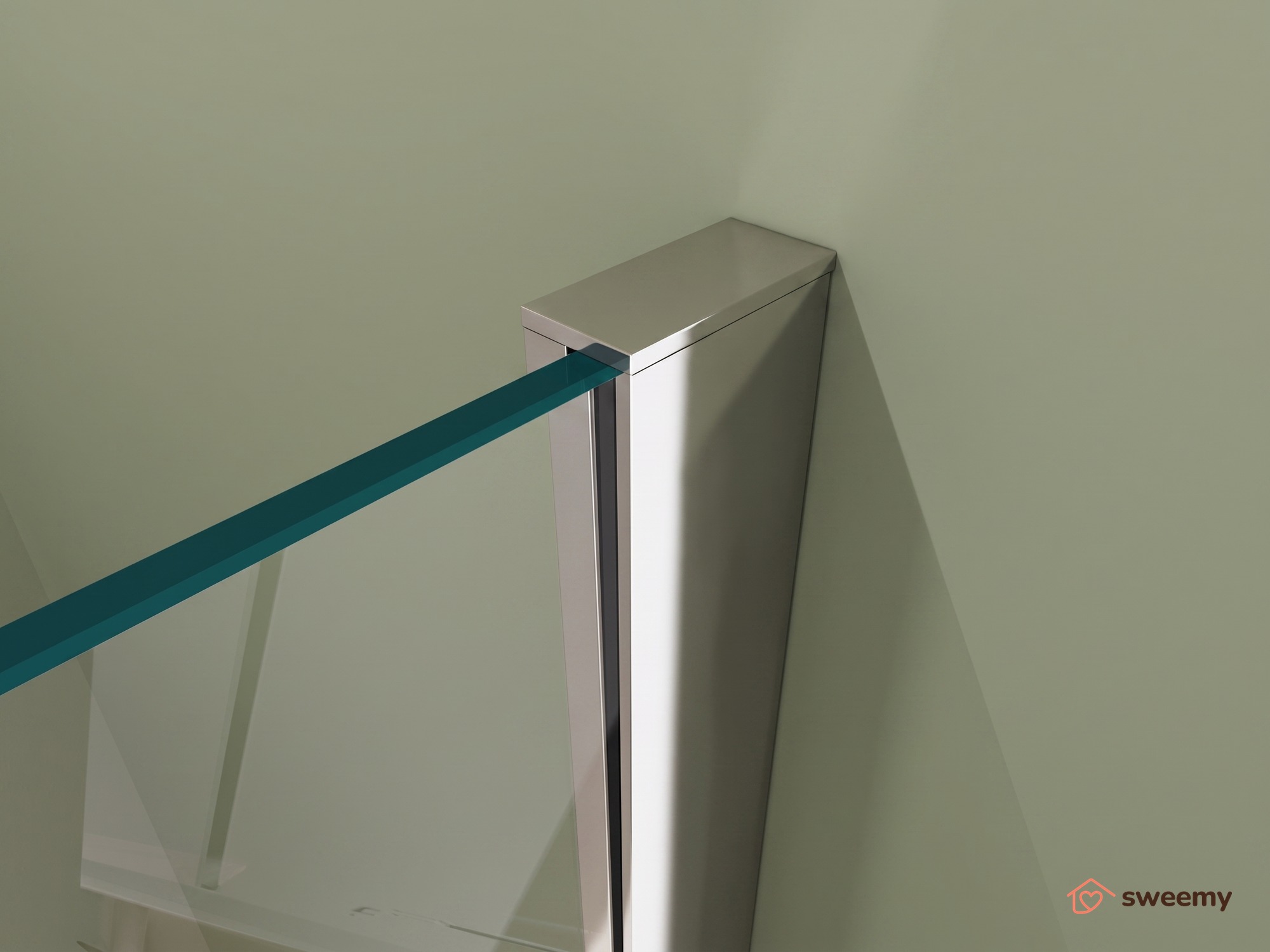 Parete doccia walk-in SWY-Filadelfia A, lastra fissa + anta paraspruzzi, ingresso libero, vetro temperato 8 mm, H 200 cm, cromo - immagine 2